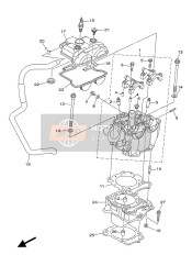 1SM111011900, Cilinderkop, Stuurboord, Yamaha, 0