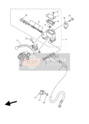 5ET258720000, Bremsschlauch 1, Yamaha, 2