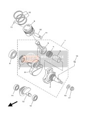 4LS116050000, Zuiger Ring Set (0.50mm O/s), Yamaha, 0