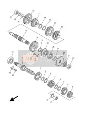 5UN172110000, Gear, 1ST Wheel, Yamaha, 0