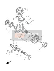 5XC114002200, Vilebrequin Complet, Yamaha, 3