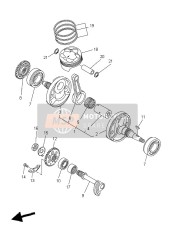 5UM114122000, Spalla Sx Albero Motore, Yamaha, 0