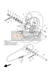 5ET253670000, Staubdeckel, Nabe, Yamaha, 1