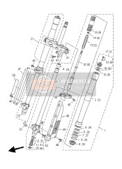 5PA231021000, Fourche Avant Comple, Yamaha, 0