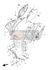 5XC217409000, Convogliatore Dx.        Yz/wr, Yamaha, 0