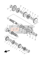 5UM172410000, Gear, 4E Wiel, Yamaha, 0