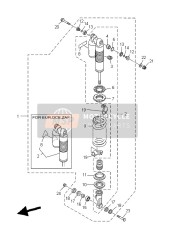 1C322200B000, Shock Absorber Assy,  Rear, Yamaha, 0