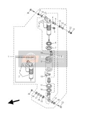 1P822200B000, Shock Absorber Assy,  Rear, Yamaha, 0