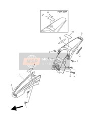 5B6216100000, HINTERRAD-KOTFLUGEL Kompl., Yamaha, 6