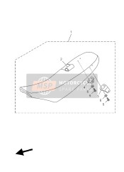 5PA247703100, SEMI-DOUBLE Seat Assy, Yamaha, 0