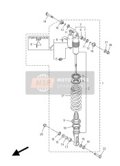 17D222015000, Amortisseur,  Arriere, Yamaha, 0