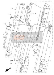 4SS231416000, Spring, Front Fork, Yamaha, 2