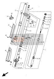 5DH2314H0000, Protezione Stelo Sx.  YZ125'98, Yamaha, 0