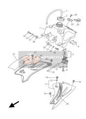 1P6F42447000, Embleme,  Reservoir A, Yamaha, 0