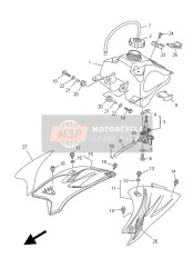 1P6F42449000, Embleme,  Reservoir A, Yamaha, 0