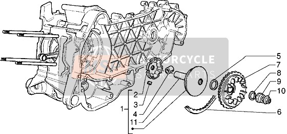 Gilera DNA 125 2005 Poulie motrice pour un 2005 Gilera DNA 125