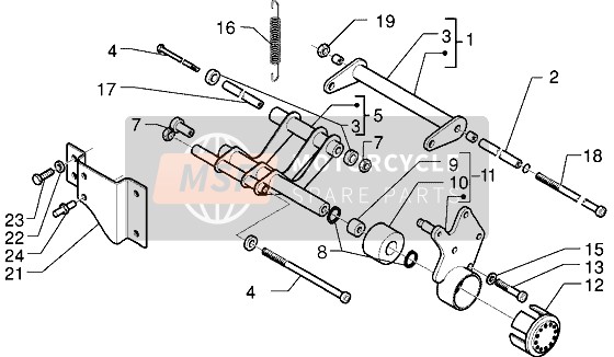 Gilera DNA 180 2000 Braccio oscillante per un 2000 Gilera DNA 180