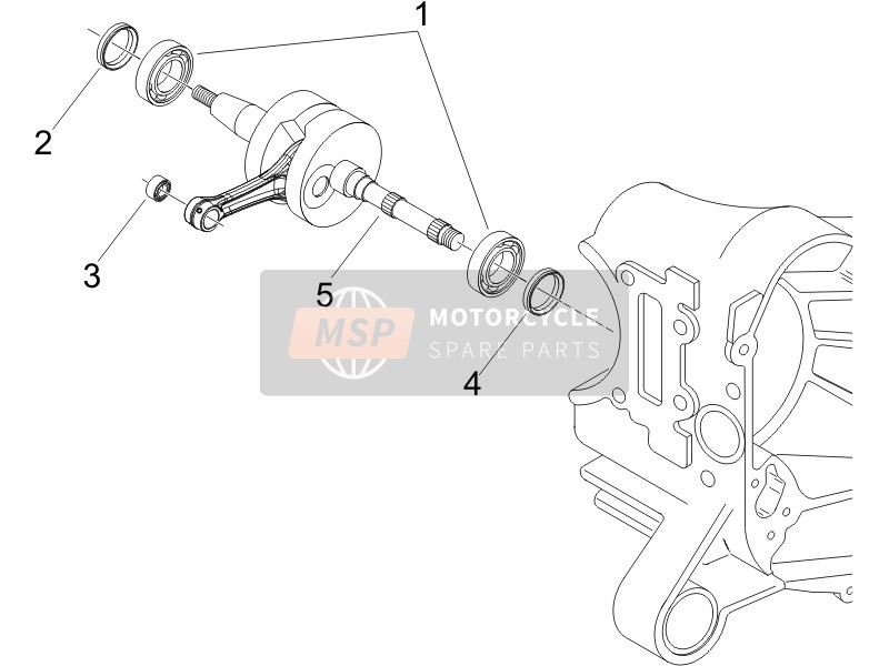 Gilera DNA 50 2006 Crankshaft for a 2006 Gilera DNA 50