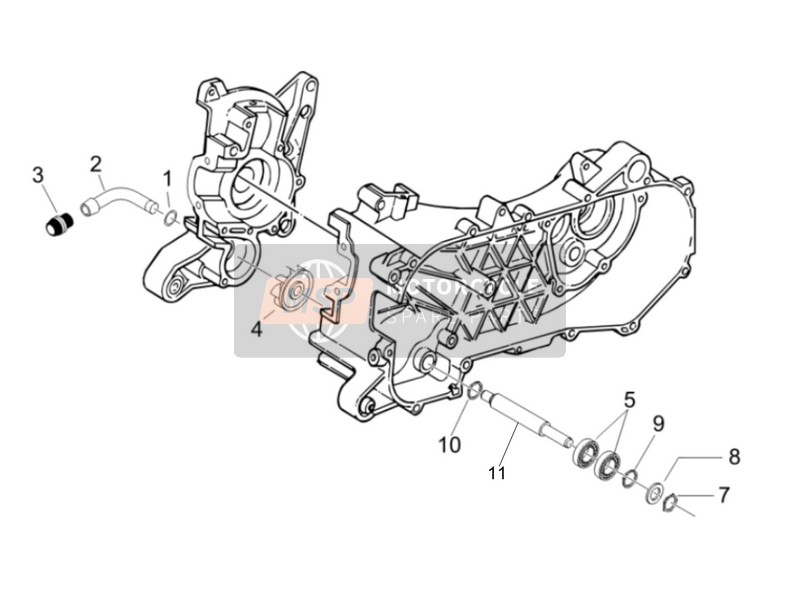 Gilera DNA 50 2006 Pompa di raffreddamento per un 2006 Gilera DNA 50