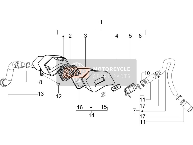 827208, Tube, Piaggio, 3