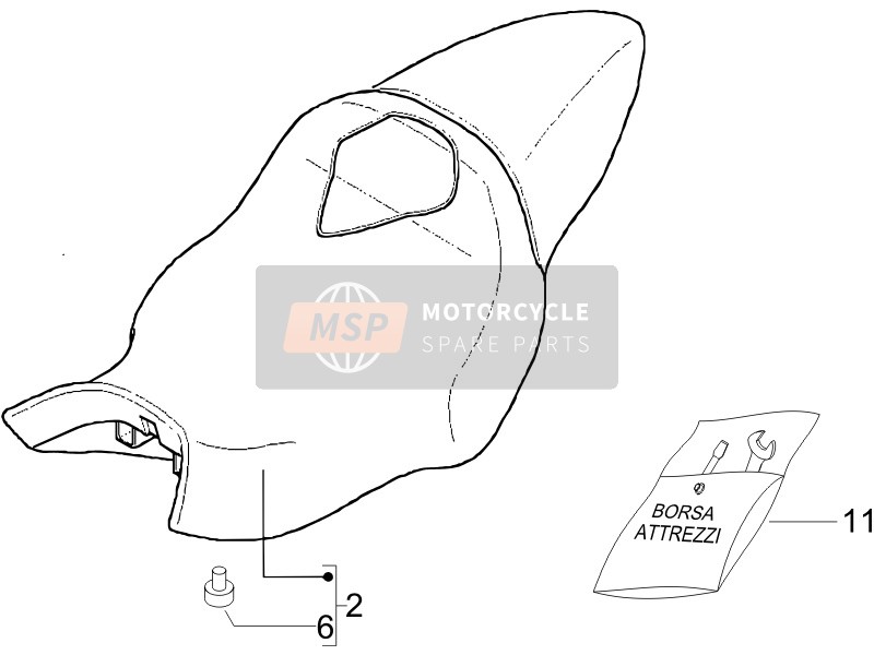 Gilera DNA 50 2006 Sillín/Asientos para un 2006 Gilera DNA 50