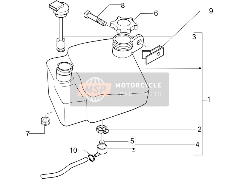 Gilera DNA 50 2006 Oil Tank for a 2006 Gilera DNA 50