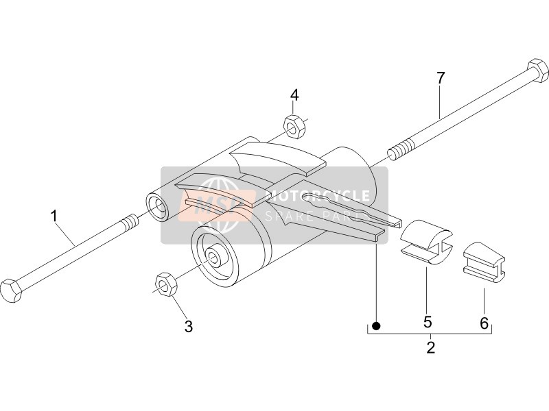 Gilera DNA 50 2006 Swing Arm for a 2006 Gilera DNA 50