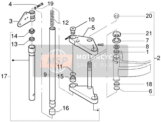 Gilera DNA M.Y. 2003 Fork for a 2003 Gilera DNA M.Y.