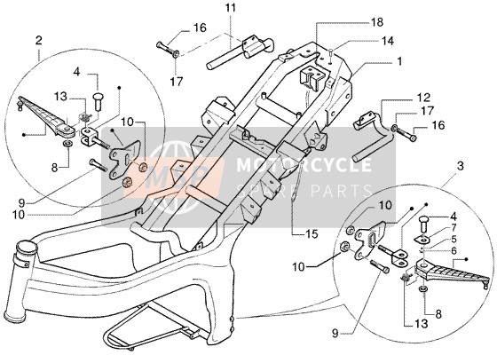 Gilera DNA M.Y. 1998 Chassis for a 1998 Gilera DNA M.Y.