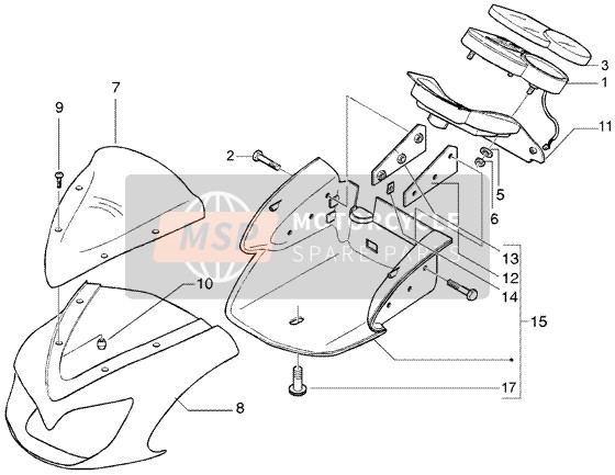 008457, SELF-TAP Screw M4,2X19, Piaggio, 3