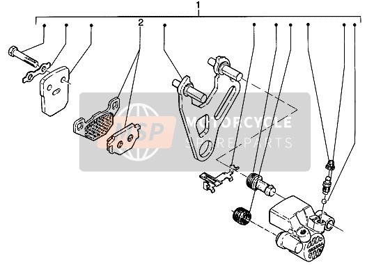 Gilera Eaglet Automatic 1999 Rear Brake Caliper for a 1999 Gilera Eaglet Automatic