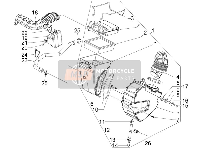 1R000162, Tubo, Piaggio, 2