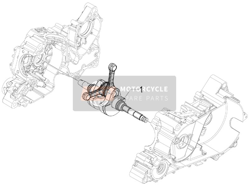 Gilera GP 800 2007 Kurbelwelle für ein 2007 Gilera GP 800