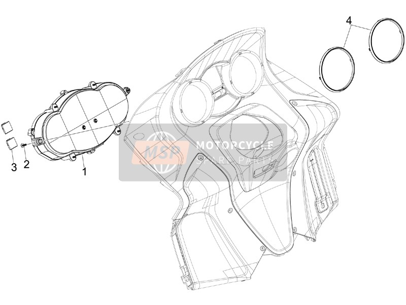 Gilera GP 800 2007 Combinaison de compteurs - Tableau de bord pour un 2007 Gilera GP 800