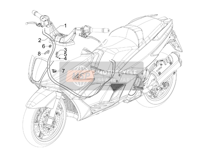 Gilera GP 800 2007 Les transmissions pour un 2007 Gilera GP 800