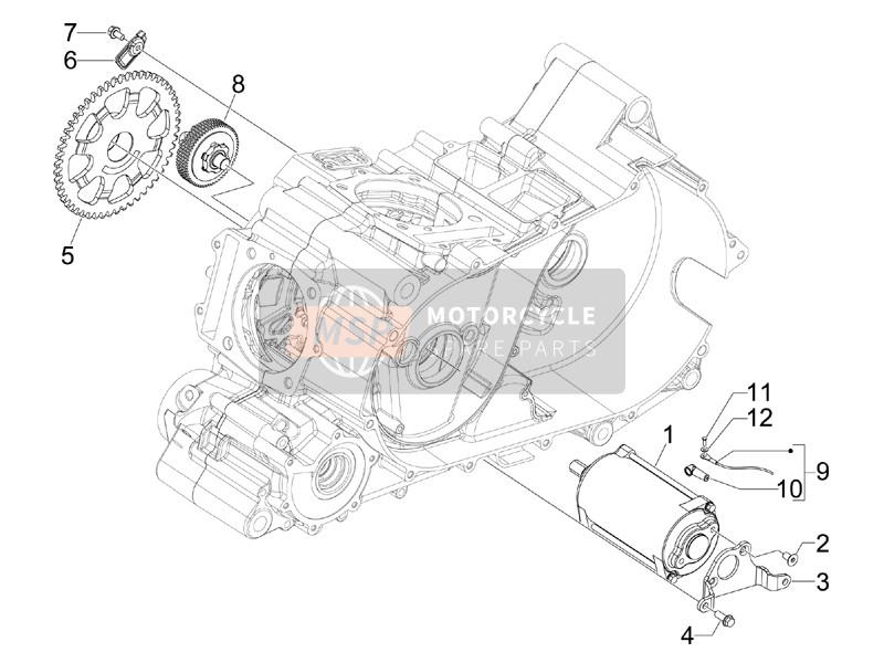 Gilera GP 800 2009 Inicio - Arrancador eléctrico para un 2009 Gilera GP 800