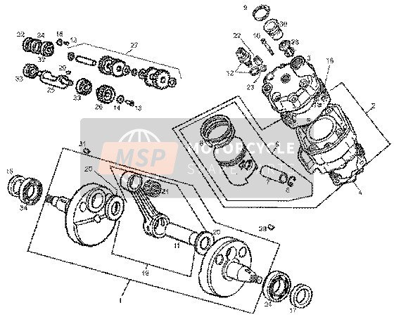 00H05010201, Outputs SUB-ASSY, Piaggio, 1