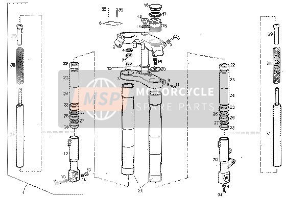 Gilera GPR 50 2000 Fork for a 2000 Gilera GPR 50