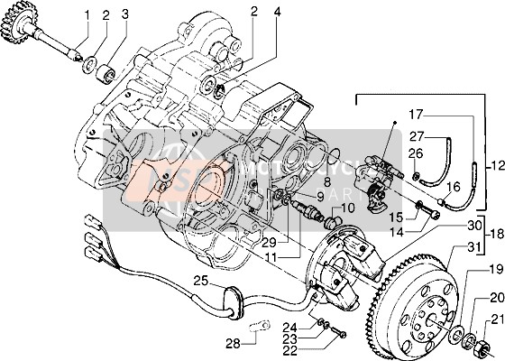 Gilera GSM 1999 Schwungrad Magnetzünder für ein 1999 Gilera GSM