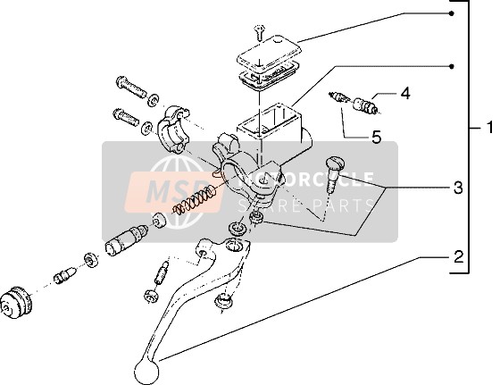 Gilera GSM M.Y. 2003 Handlebars Component Parts (2) for a 2003 Gilera GSM M.Y.