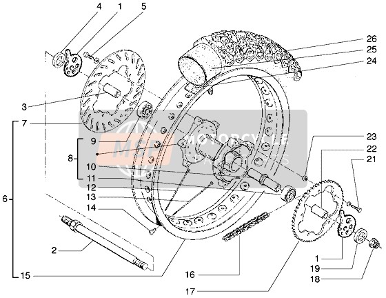 Roue arrière