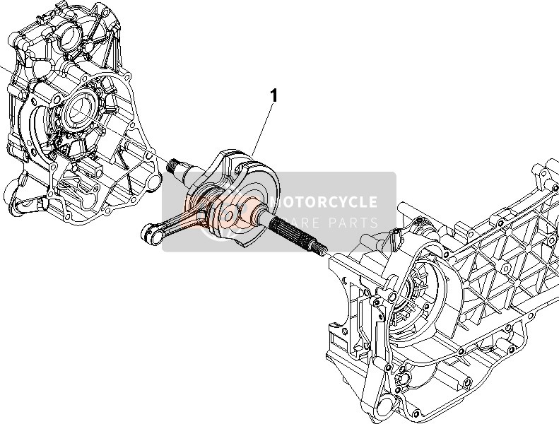 Gilera NEXUS 125 E3 2008 Crankshaft for a 2008 Gilera NEXUS 125 E3