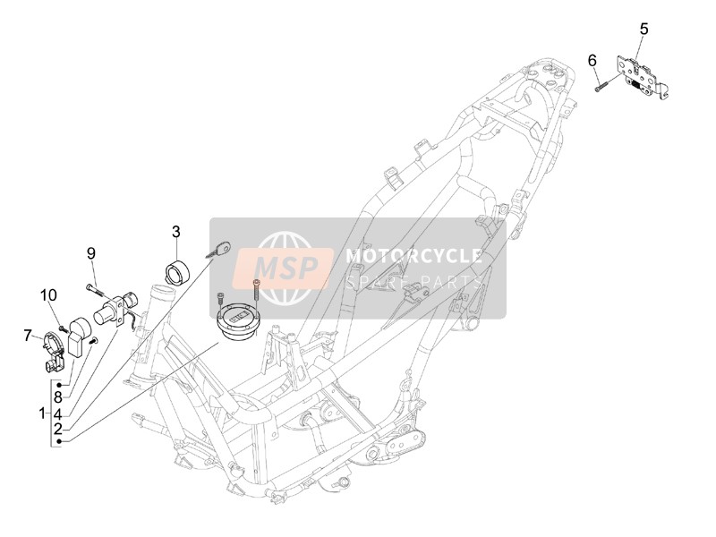 Gilera NEXUS 125 E3 2008 Cerraduras para un 2008 Gilera NEXUS 125 E3