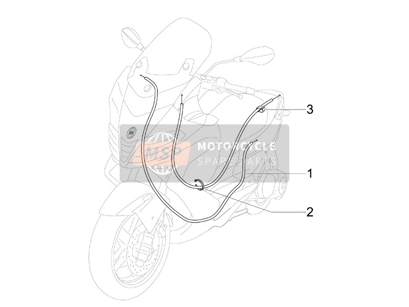 649117, Gas Contr.Transmission Assy, Piaggio, 0