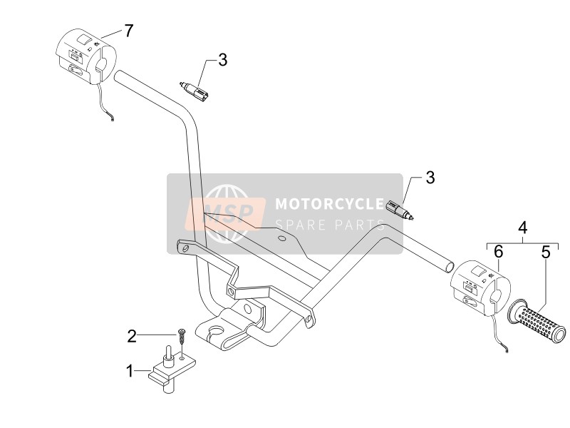 Gilera NEXUS 125 E3 2007 Wählhebel - Schalthebel - Schaltknöpfe für ein 2007 Gilera NEXUS 125 E3