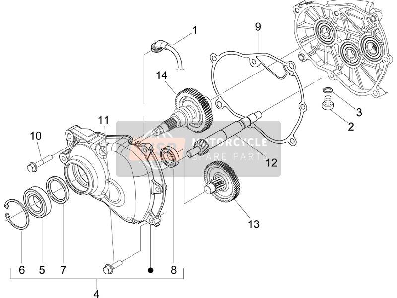 1A020475, Transmission Shaft, Piaggio, 1