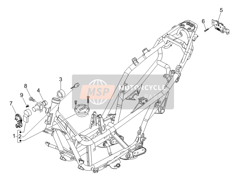 Gilera NEXUS 250 E3 (UK) 2006 Serrures pour un 2006 Gilera NEXUS 250 E3 (UK)