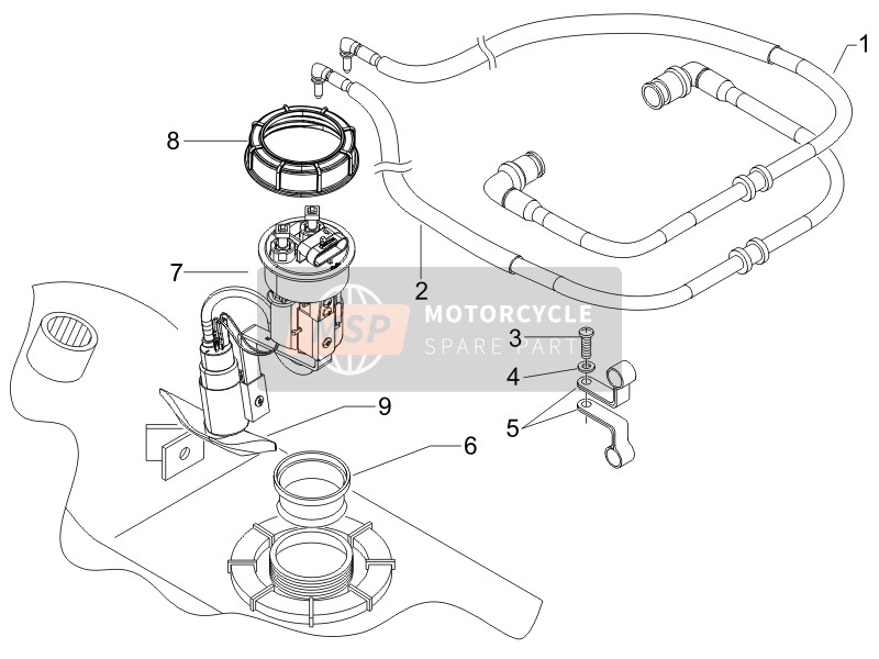 624004, Tuyau Refoulement Pour Carburateur, Piaggio, 0