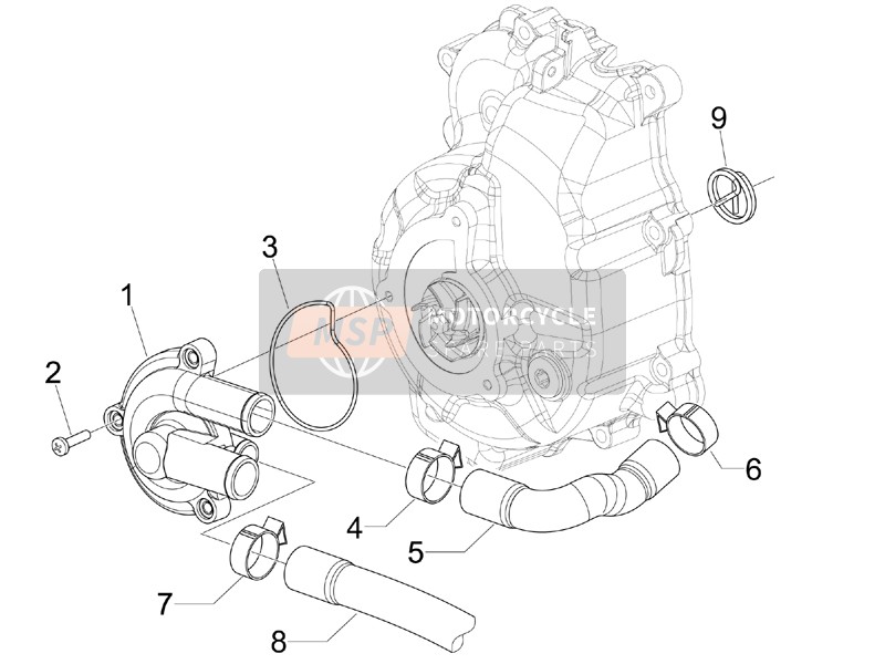 Gilera NEXUS 250 SP E3 2006 Koeler pomp voor een 2006 Gilera NEXUS 250 SP E3