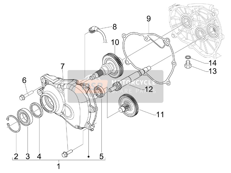 Gilera NEXUS 300 ie E3 2008 Unità di riduzione per un 2008 Gilera NEXUS 300 ie E3